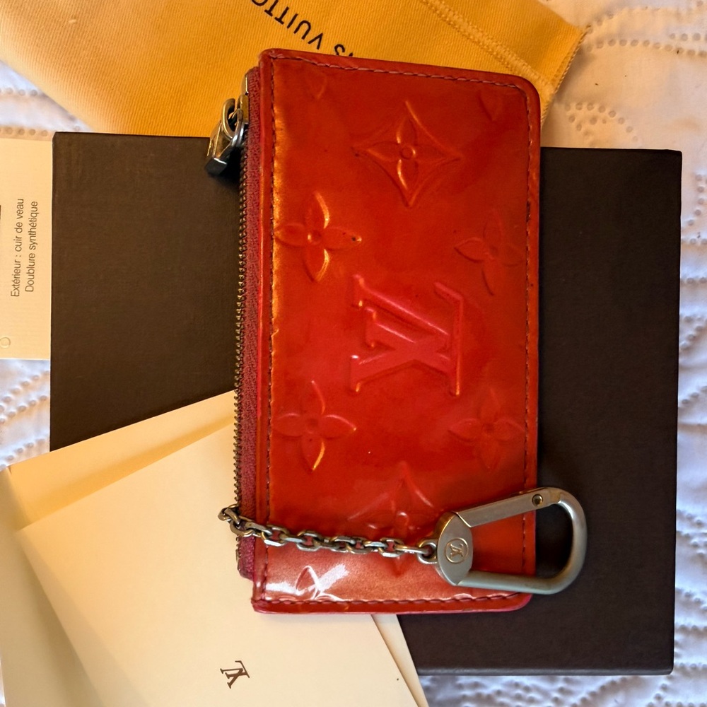 Louis Vuitton Vernis Cles Wallet - Pink 3 with gift box, Dusty, gift card - Picture 2 of 5